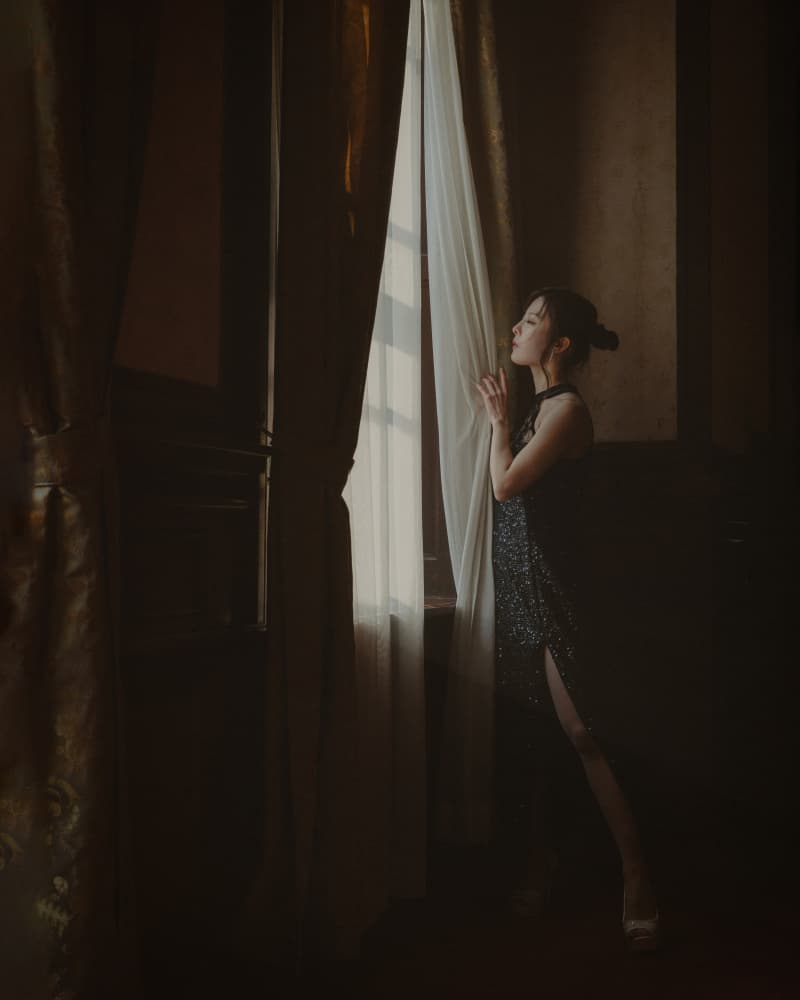Elegant Woman By Window by Masayuki Kato — canvas wall art