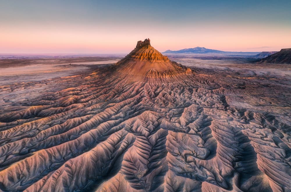 Butte and Badlands Dawn by Catherine Lu — canvas wall art