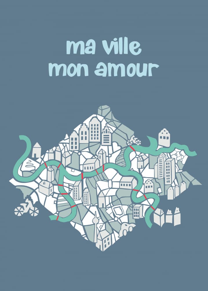 My City My Love by Annick — canvas wall art