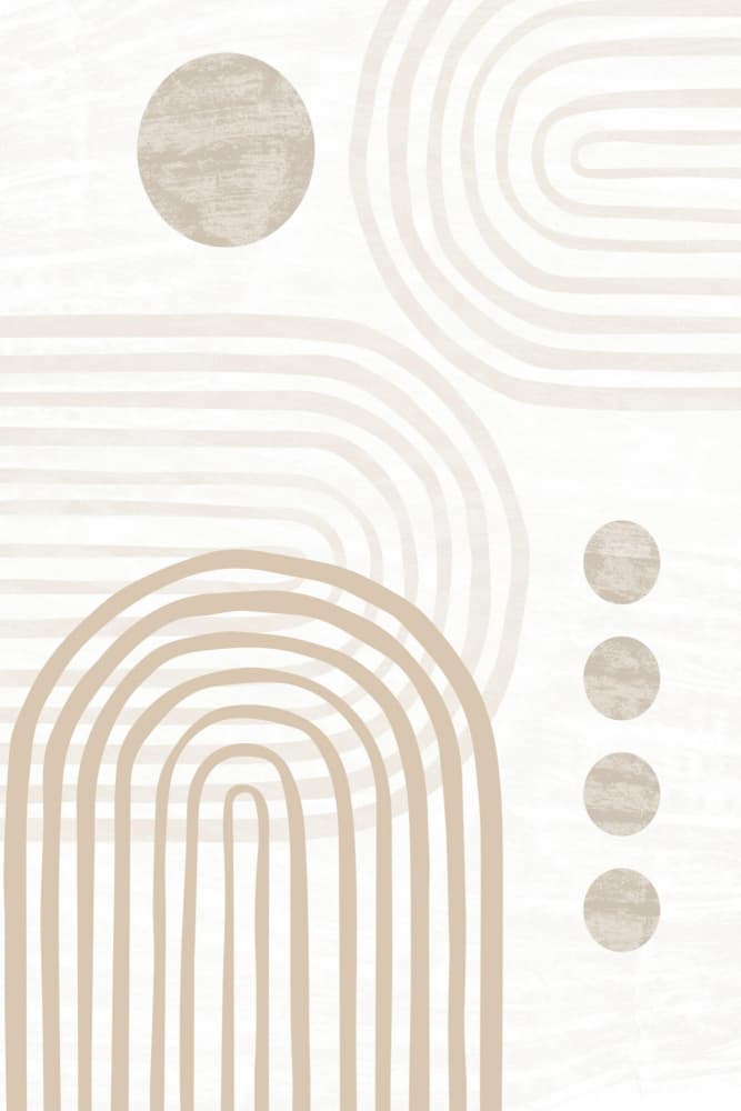 Neutral Abstract Arches by Sally Ann Moss — canvas wall art