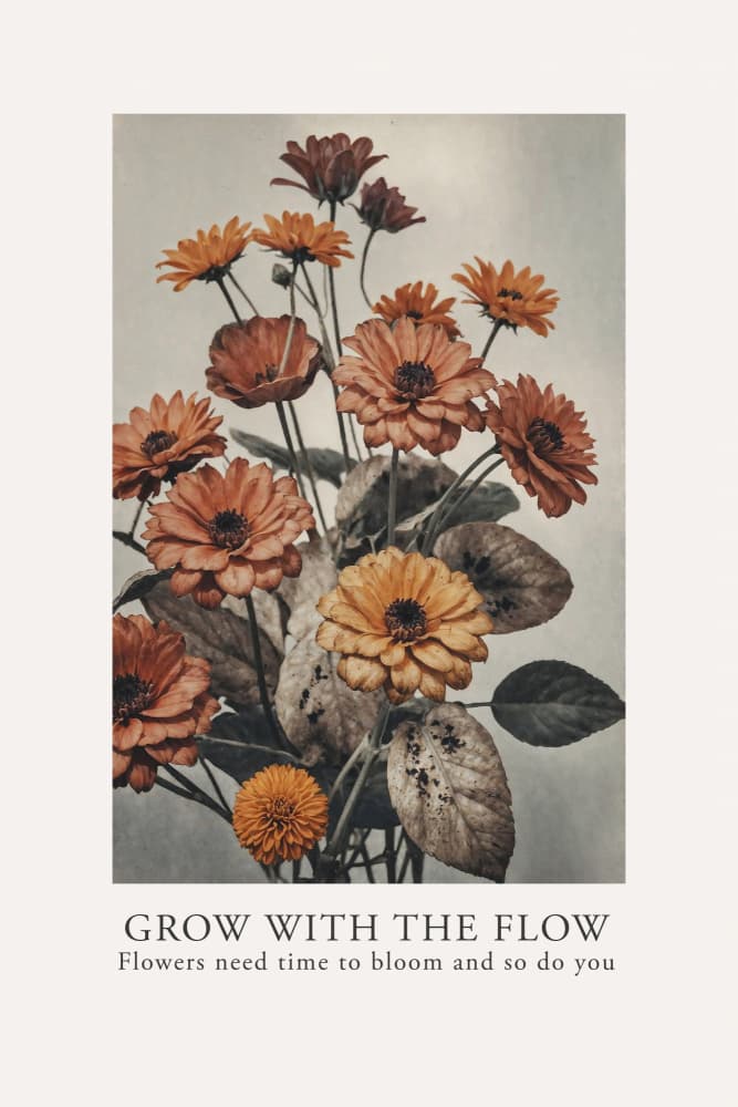 Vintage Orange Blooms by The Art Concept — canvas wall art