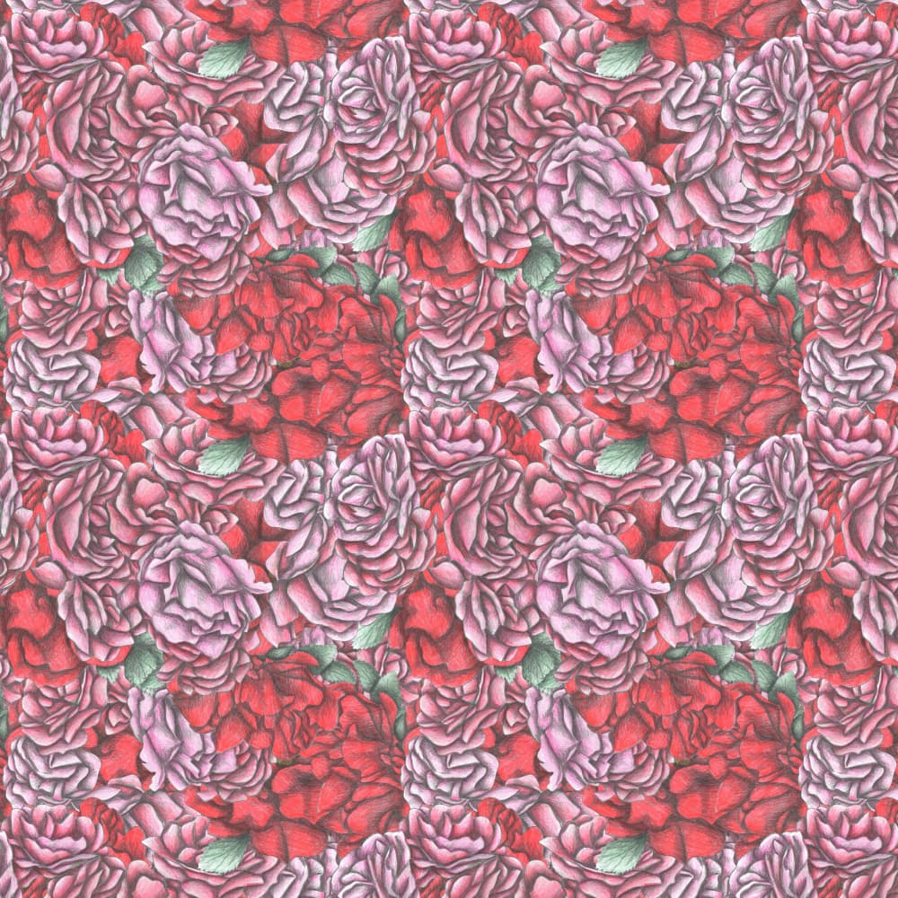 Romantic Rose Pattern by Cecilia Battaini — canvas wall art