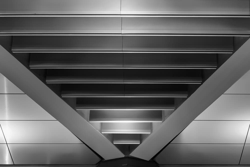 Modern Geometric Staircase by Henk van Maastricht — canvas wall art