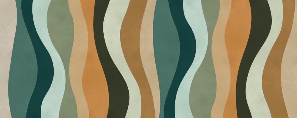 Retro Wavy Stripes by Vitor Costa — canvas wall art