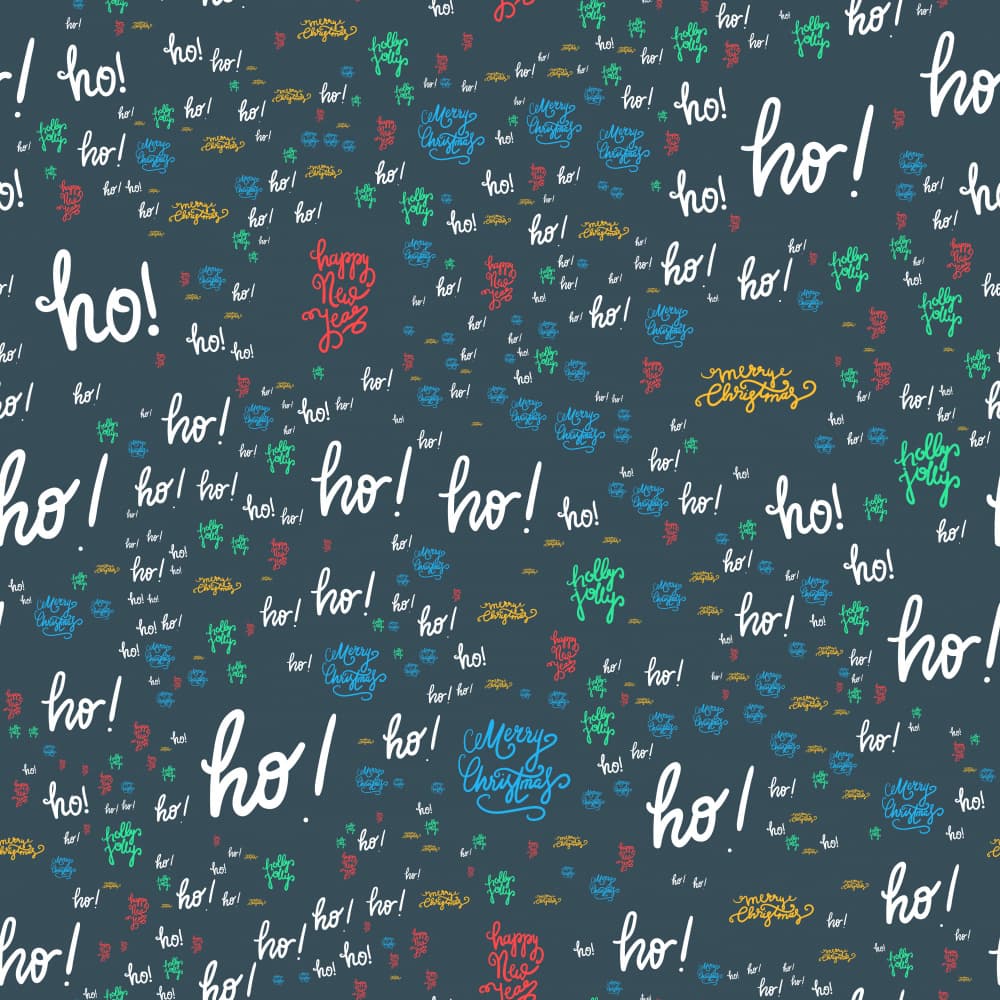 Ho Ho Holiday Pattern by Marika Barsrsind — canvas wall art