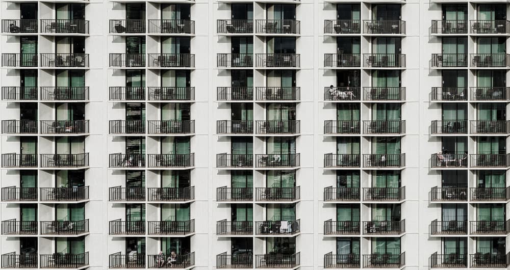Geometric Apartment Balconies by Andreas Agazzi — canvas wall art
