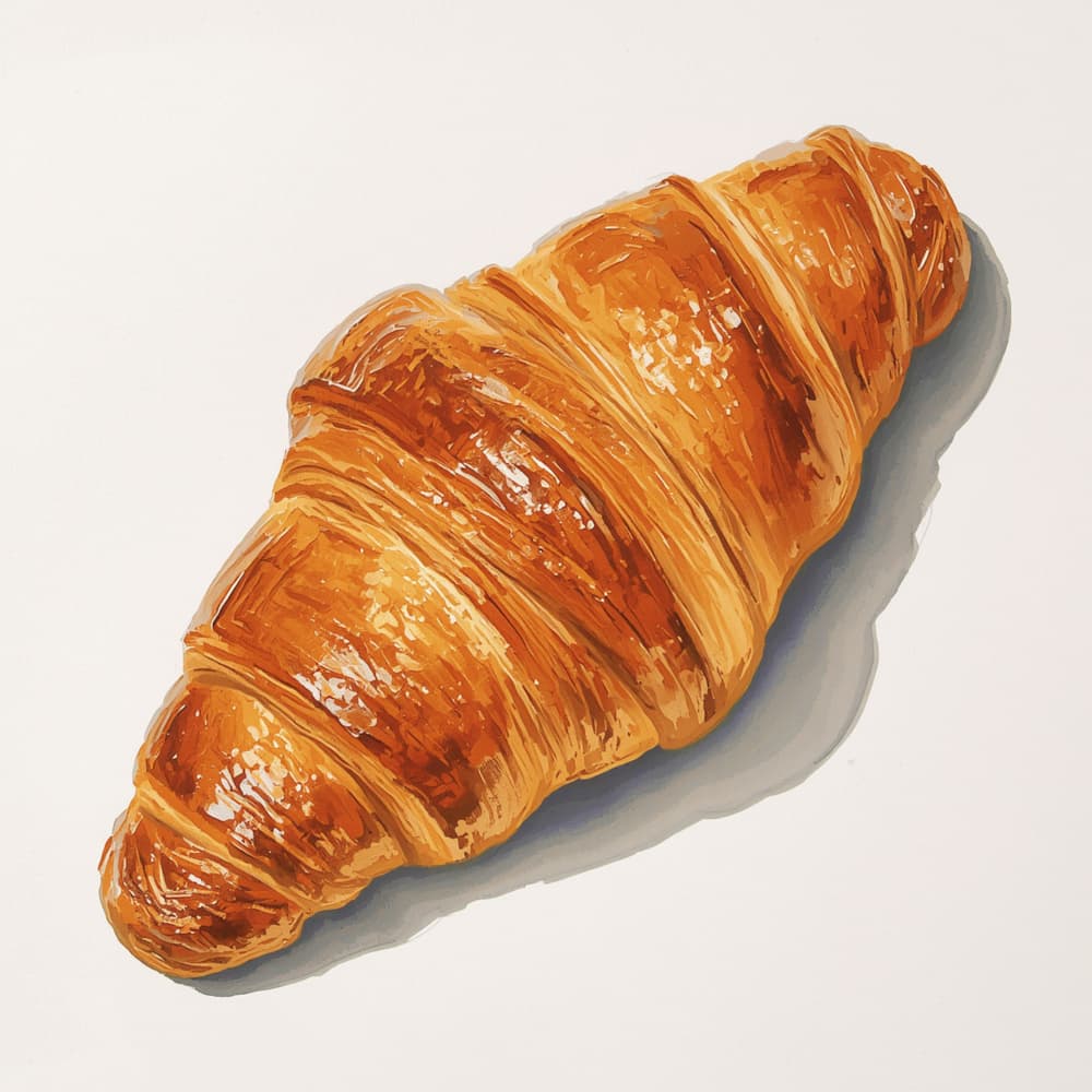 Golden Croissant by Ohkimiko — canvas wall art