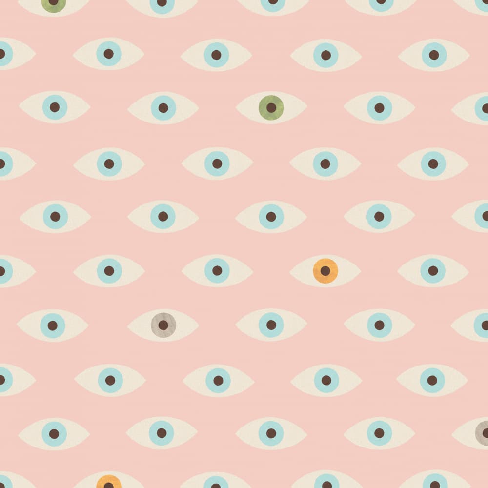 Colorful Eyes Pattern by Florent Bodart — canvas wall art