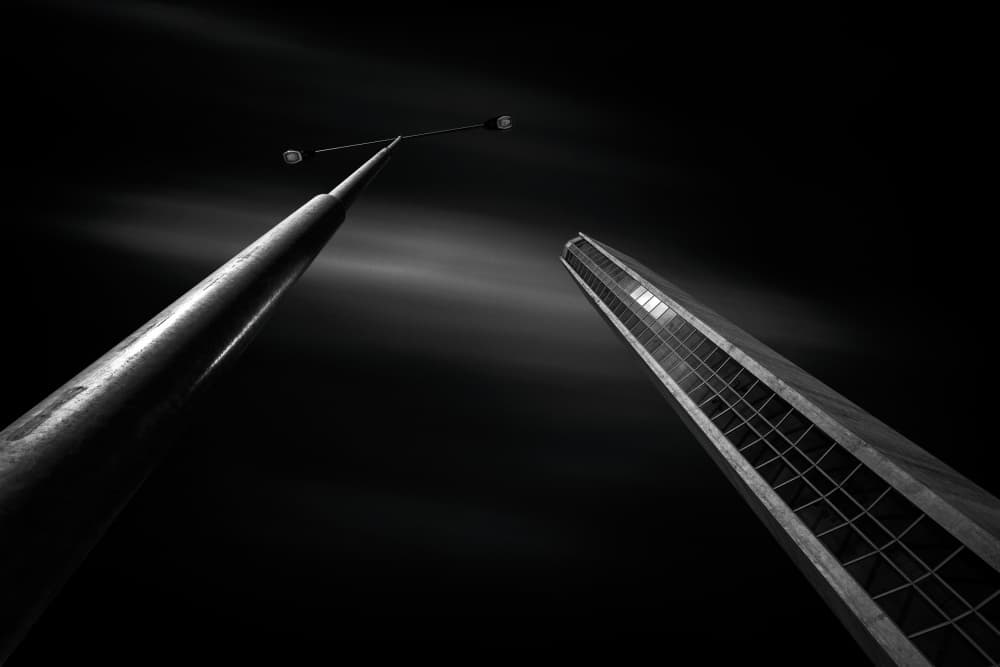 Urban Lights Perspective by Karol Važan — canvas wall art