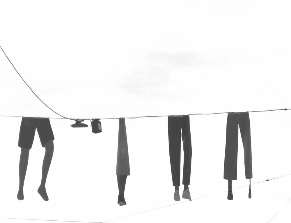 Surreal Clothesline Legs by Dorothee Lieb — canvas wall art