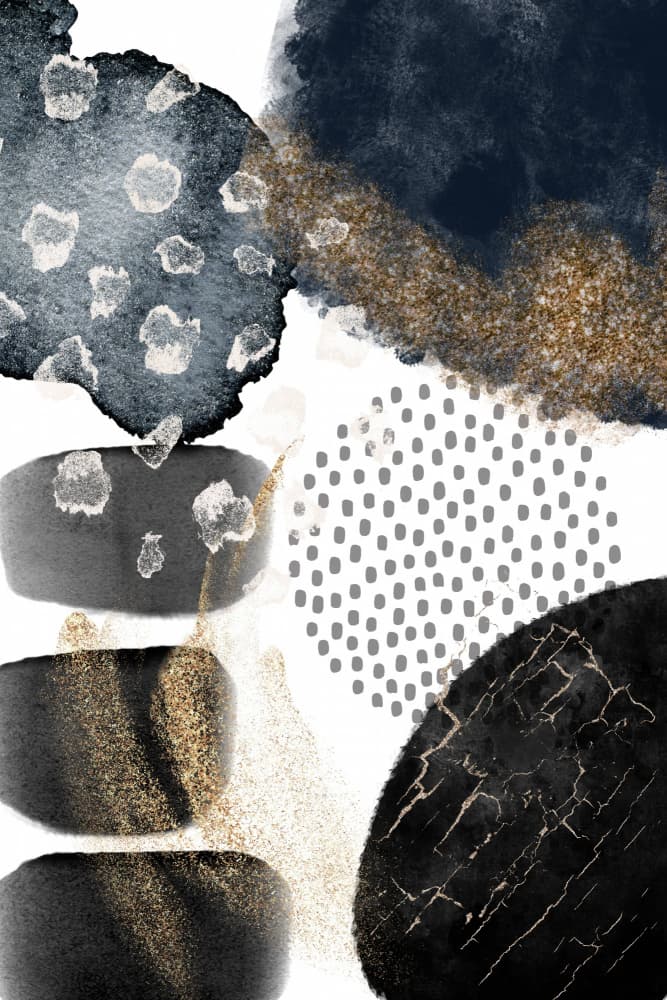 Dark Glamour Abstract by Sally Ann Moss — canvas wall art