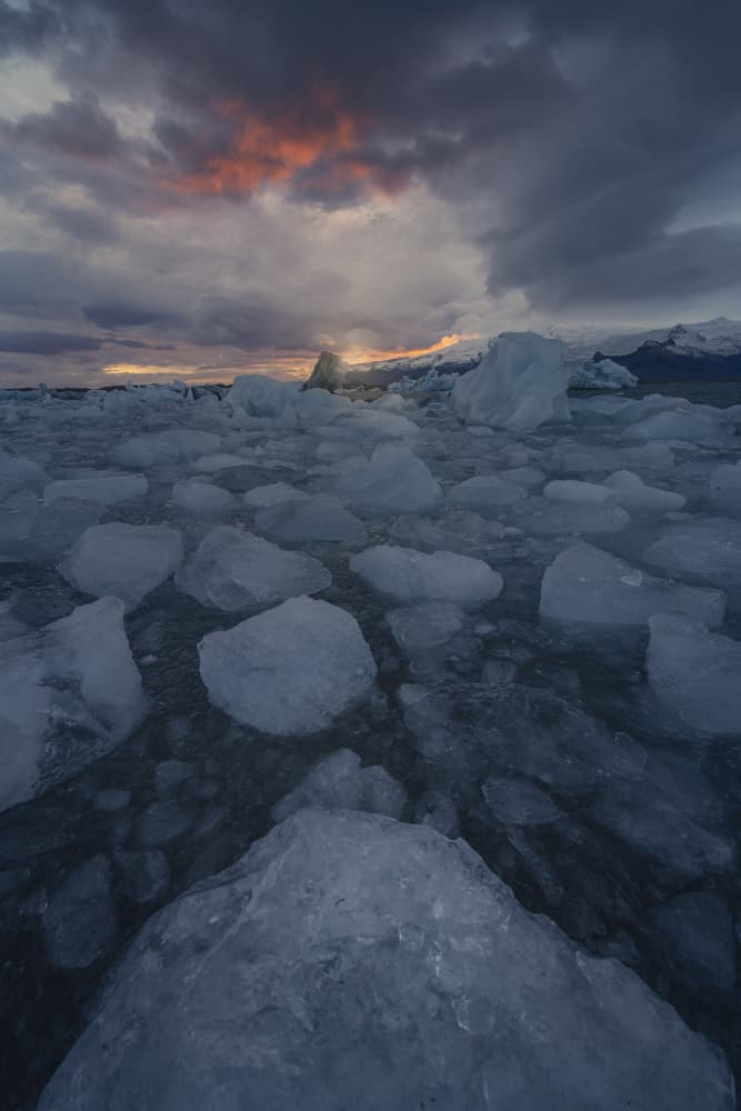 Ice Lagoon Sunset by Pilar Hm — canvas wall art