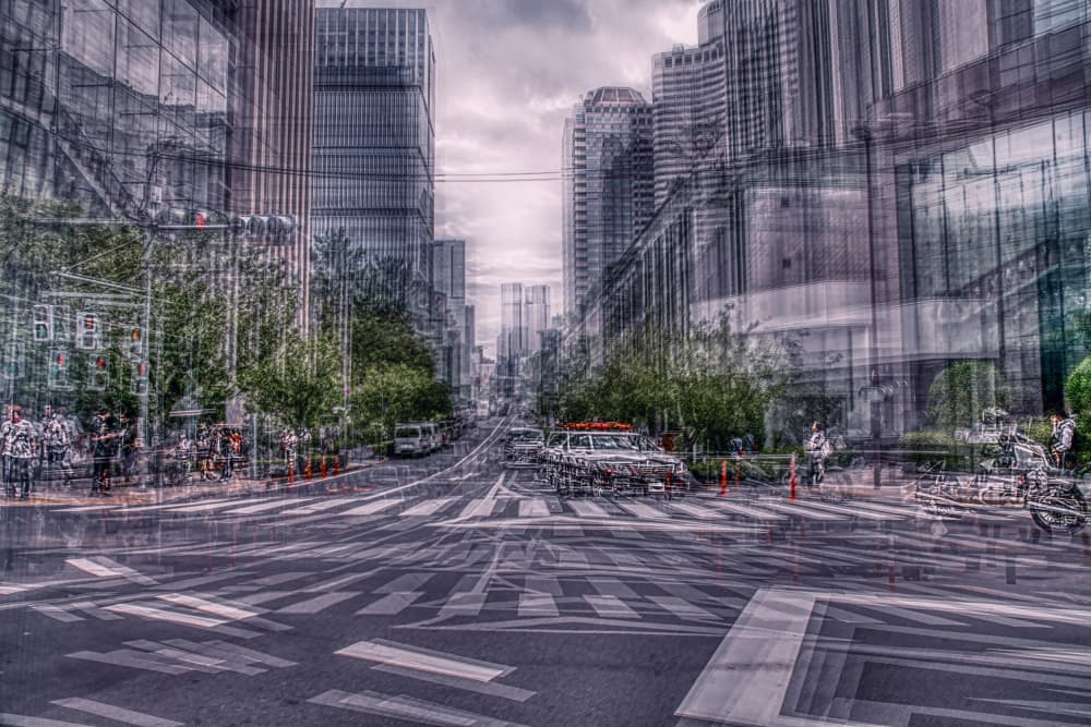 Dynamic City Motion by 大山　儀高 — canvas wall art