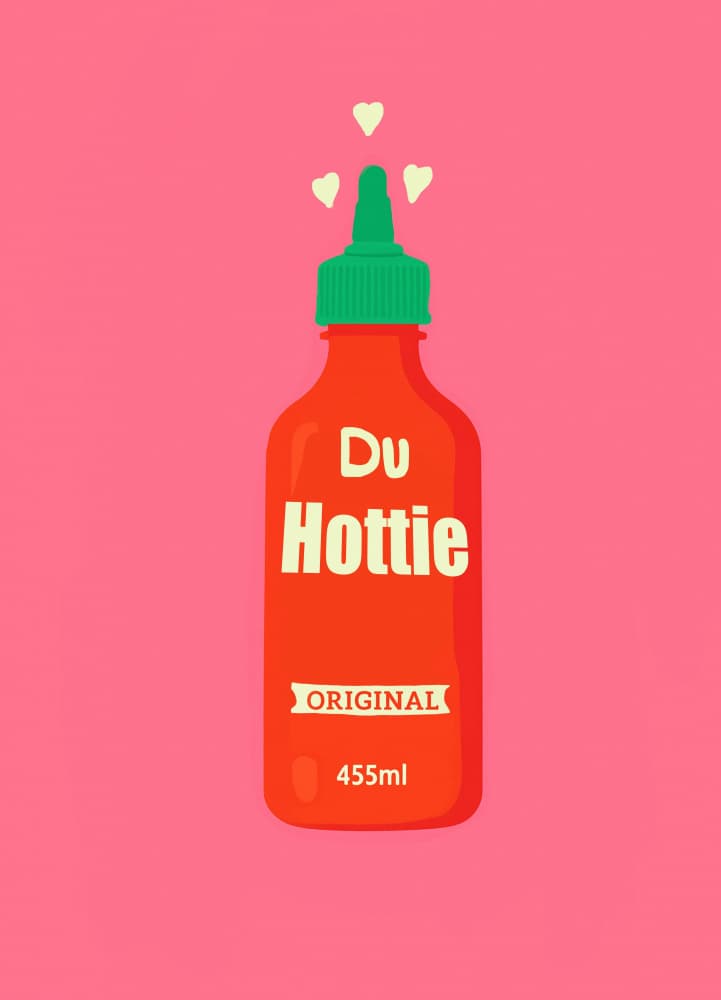 Du Hottie Hot Sauce by Ute Arnold — canvas wall art