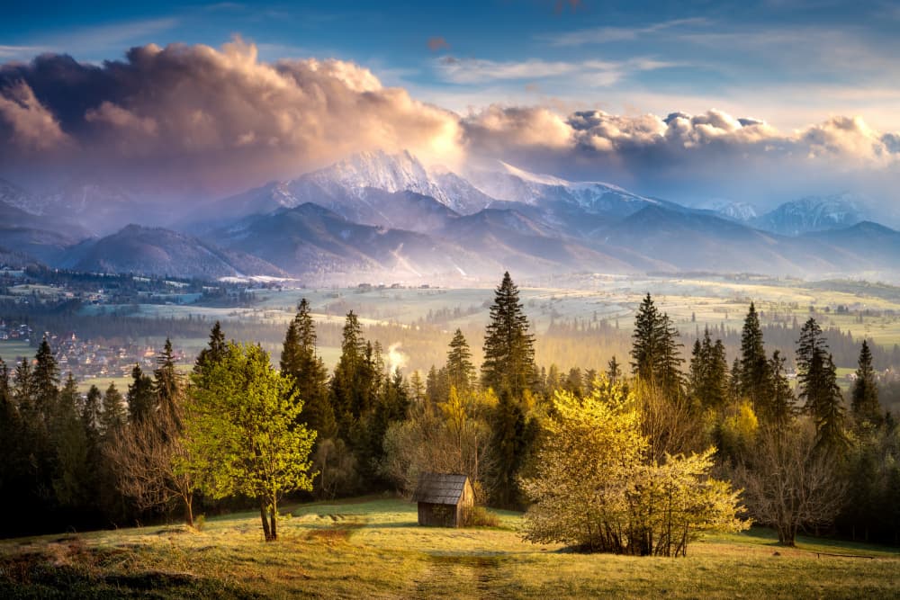 Golden Mountain Morning by Petr Kovar — canvas wall art