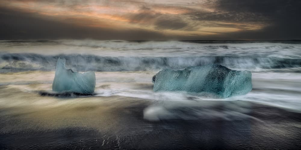 Twilight Ice Beach by Fernando Molina — canvas wall art