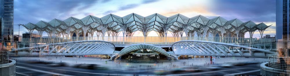 Modern Station Twilight by Chong Q. Wu — canvas wall art