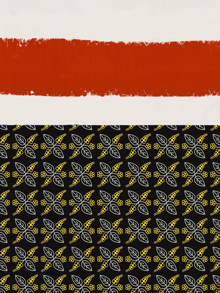Bold Red Stripe Pattern by Little Dean — canvas wall art