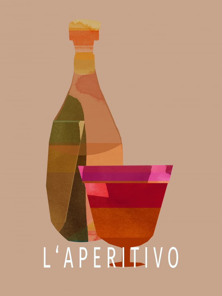 Vibrant Aperitif Drinks by cartissi — canvas wall art