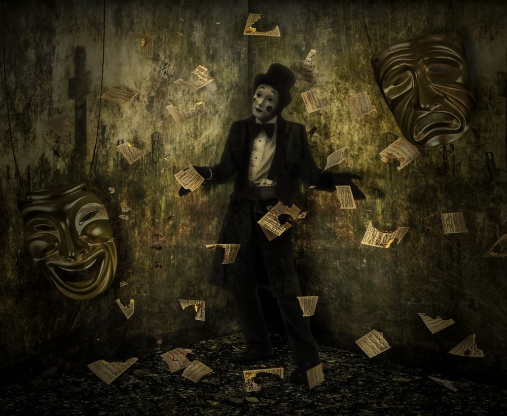 "Finita la commedia* by Natalia Simongulashvili ( NATALIORION ) — canvas wall art
