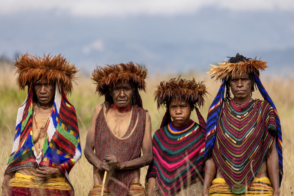 Indigenous Women Portrait by Sally Widjaja — canvas wall art