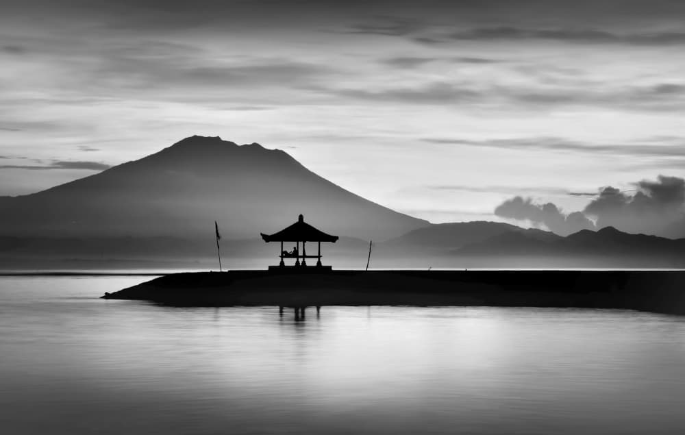 Tranquil Mountain Gazebo by Phil Green — canvas wall art