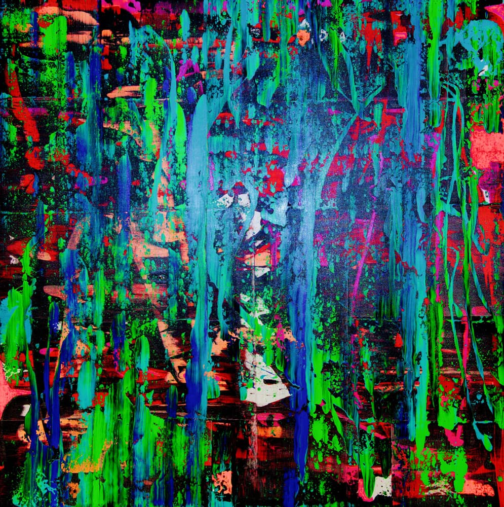 Vibrant Paint Drips by Fredrik Olsen — canvas wall art