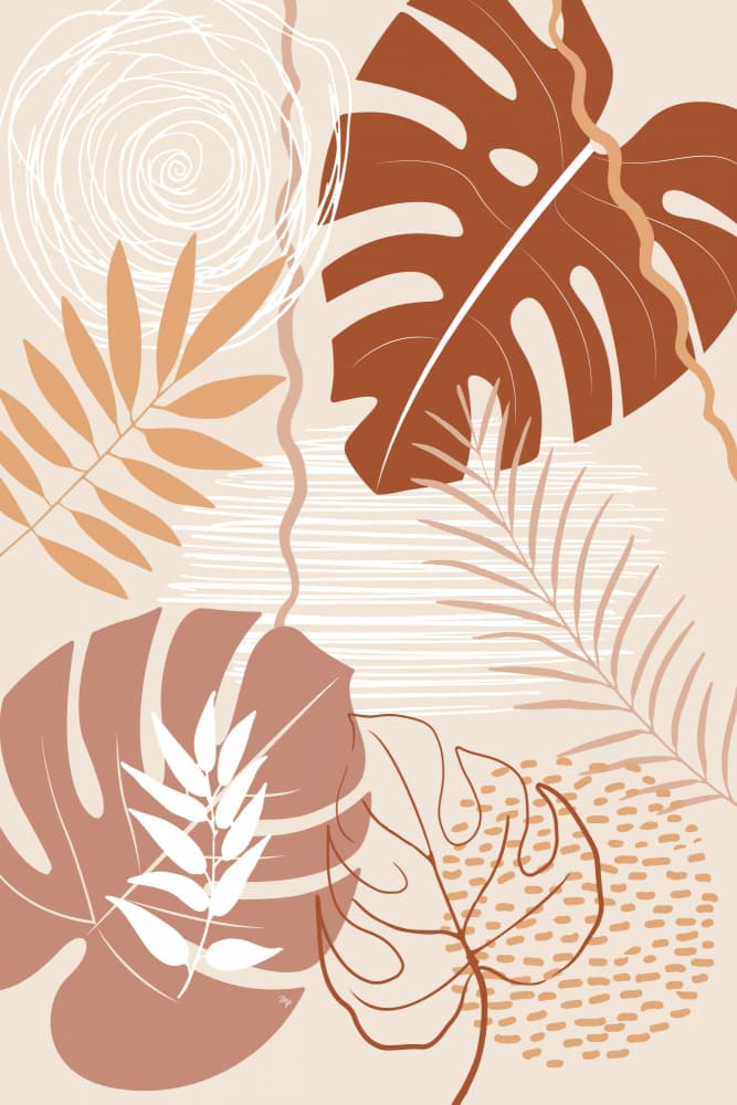 Earthy Botanical Abstract by Martina — canvas wall art