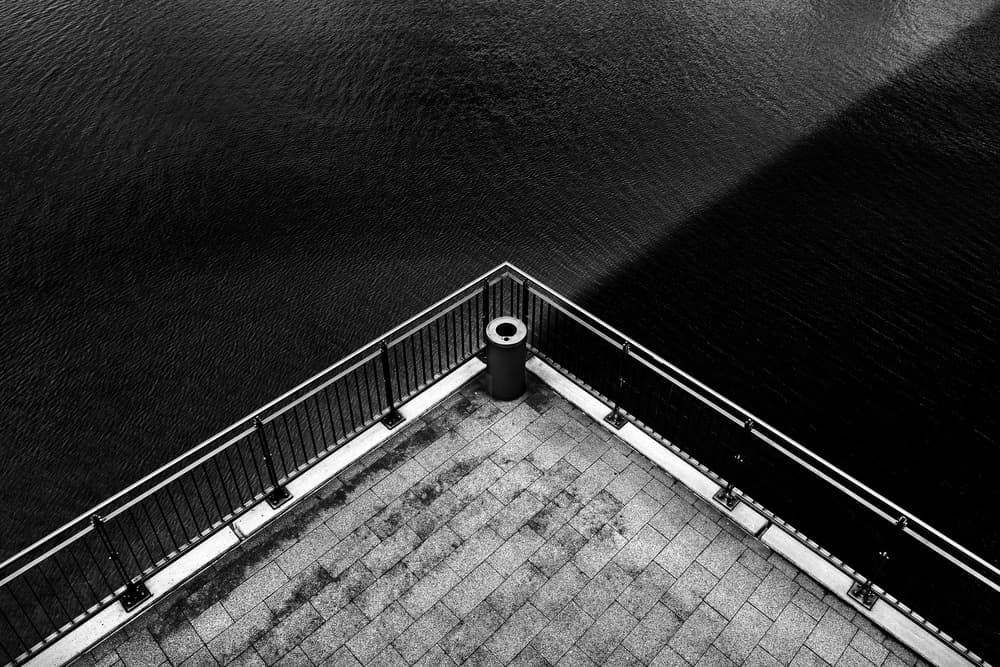 Geometric Pier Shadow by Rolf Endermann — canvas wall art
