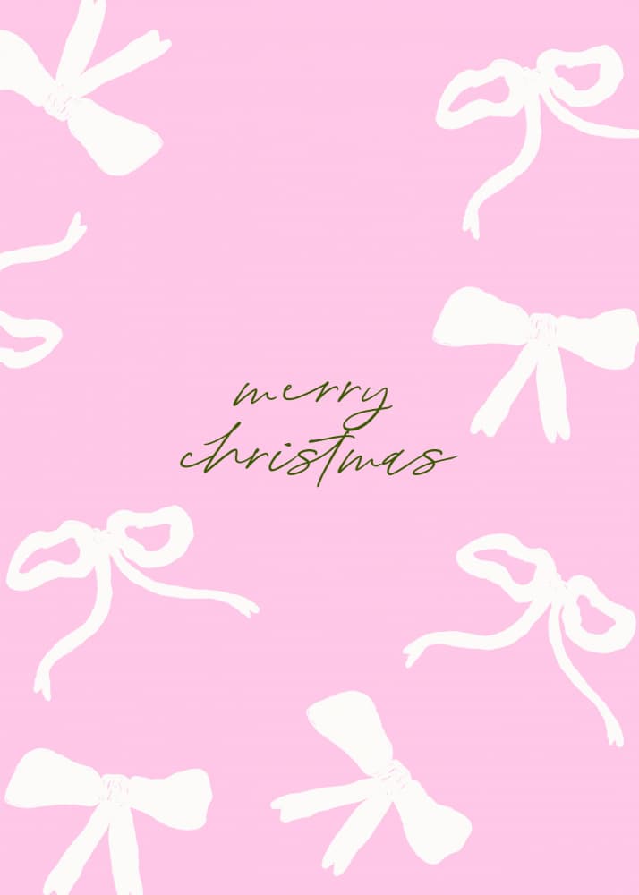 Merrychristmas(pink) by Treechild — canvas wall art