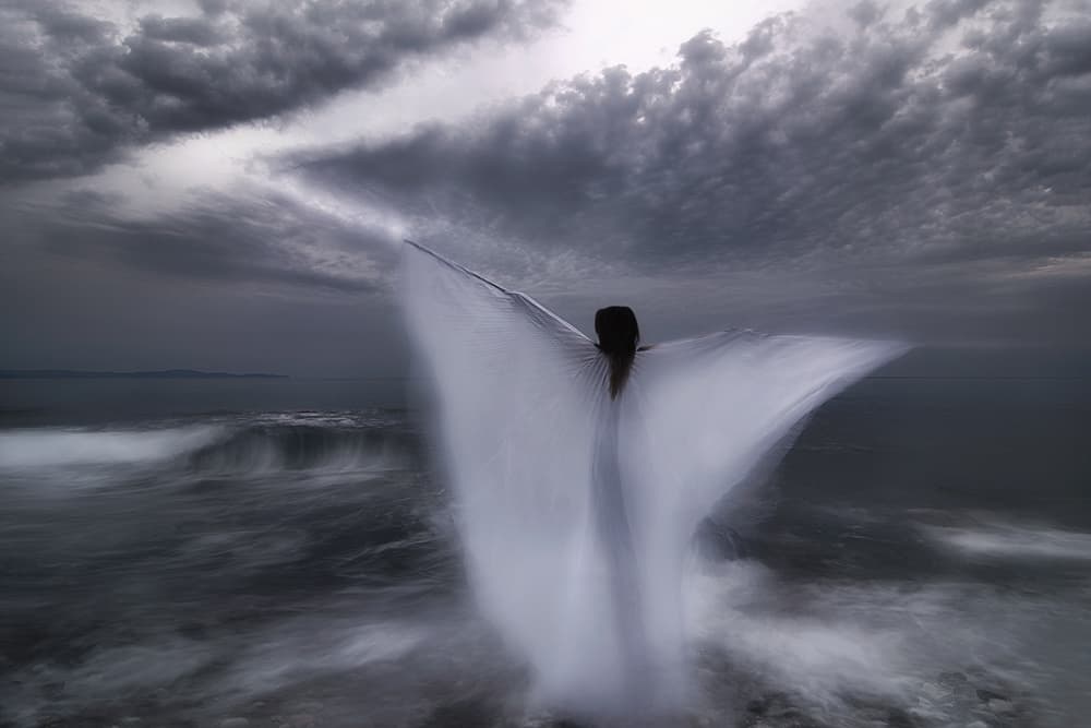 Ethereal Ocean Wings by Maria Kaimaki — canvas wall art