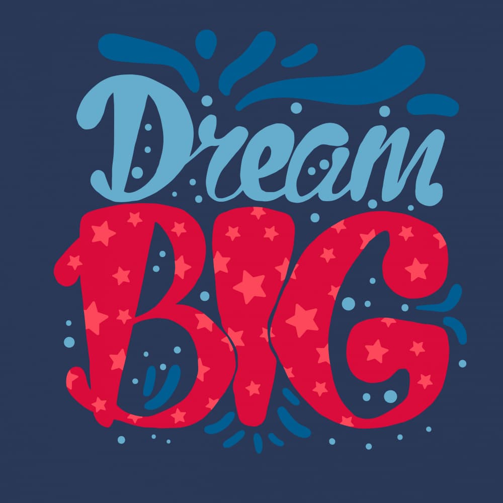 Inspirational Dream Big by Marika Barsrsind — canvas wall art