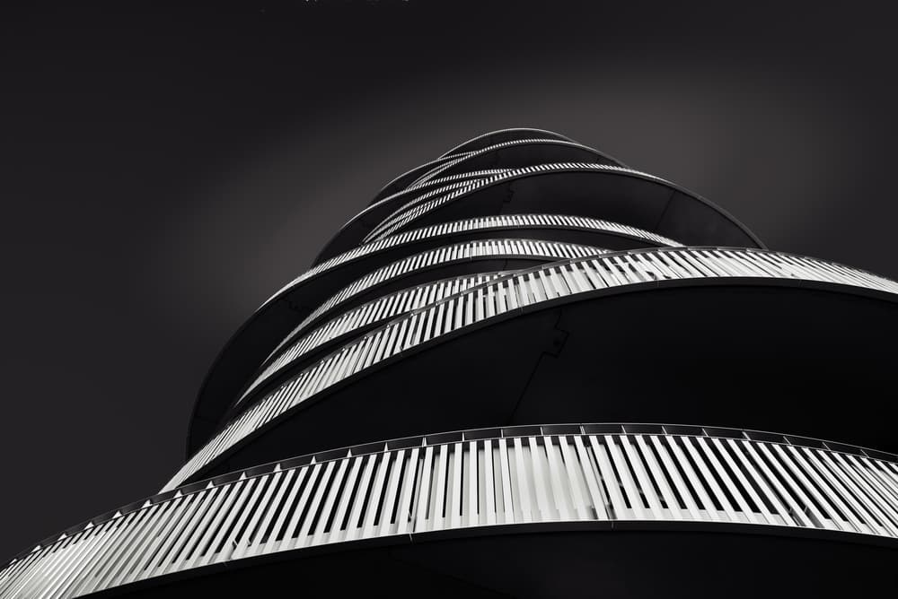 Geometric Spiral Ascent by Mike Kreiten — canvas wall art