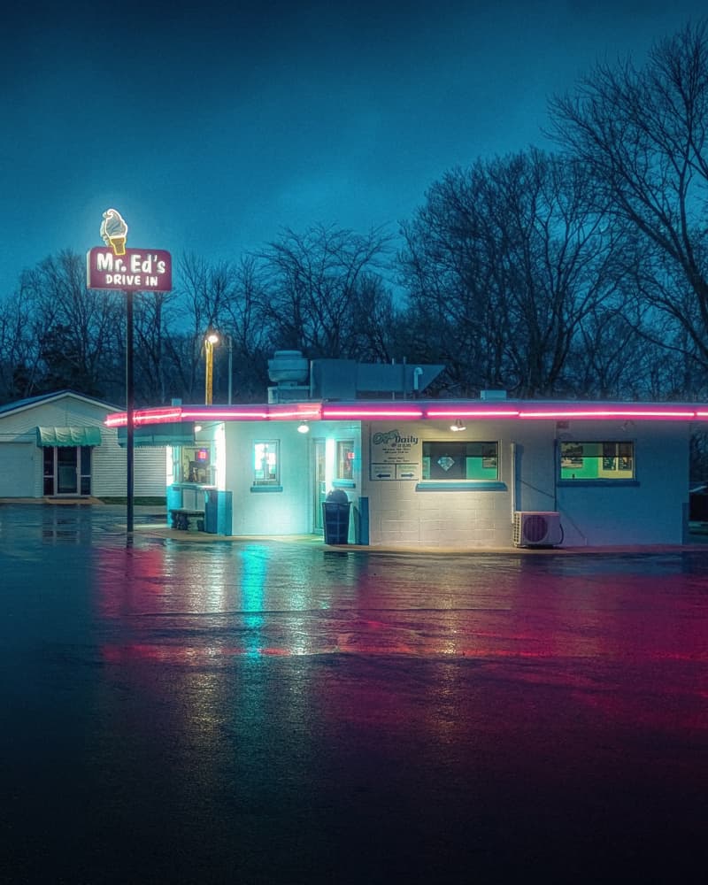 Retro Diner Reflections by Tom Windeknecht — canvas wall art
