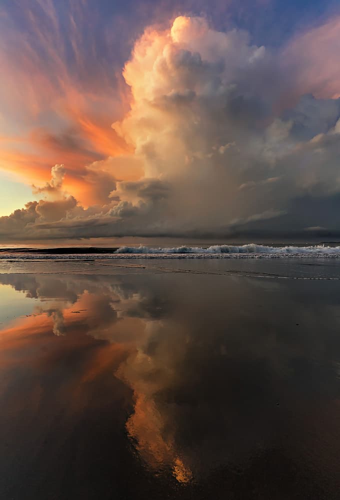 Dramatic Beach Sunset by Phil Green — canvas wall art