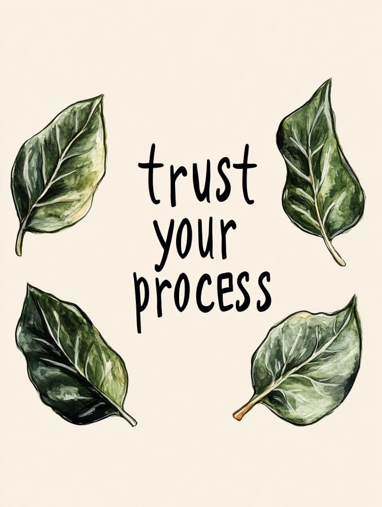 Leafy Encouragement by Treechild — canvas wall art