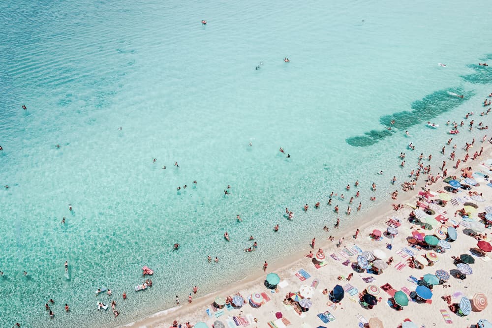 Busy Beach by Kathrin Pienaar — canvas wall art
