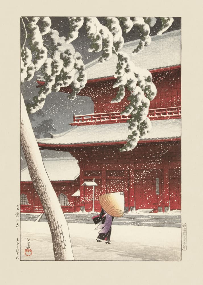 Het Zojo Heiligdom In Shiba (1925) By Kawase Hasui and Watanabe Shōzaburō