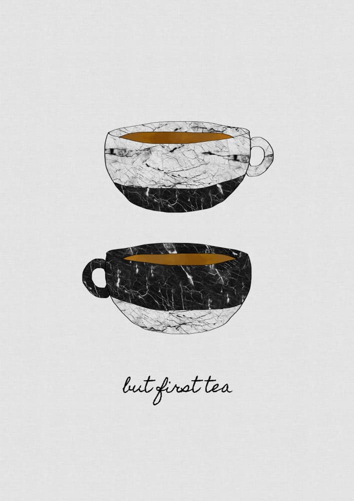 But First Tea by Orara Studio — canvas wall art