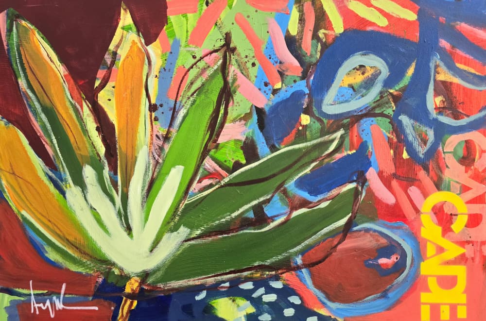 Colorful Plantscape by Angela Maritz — canvas wall art