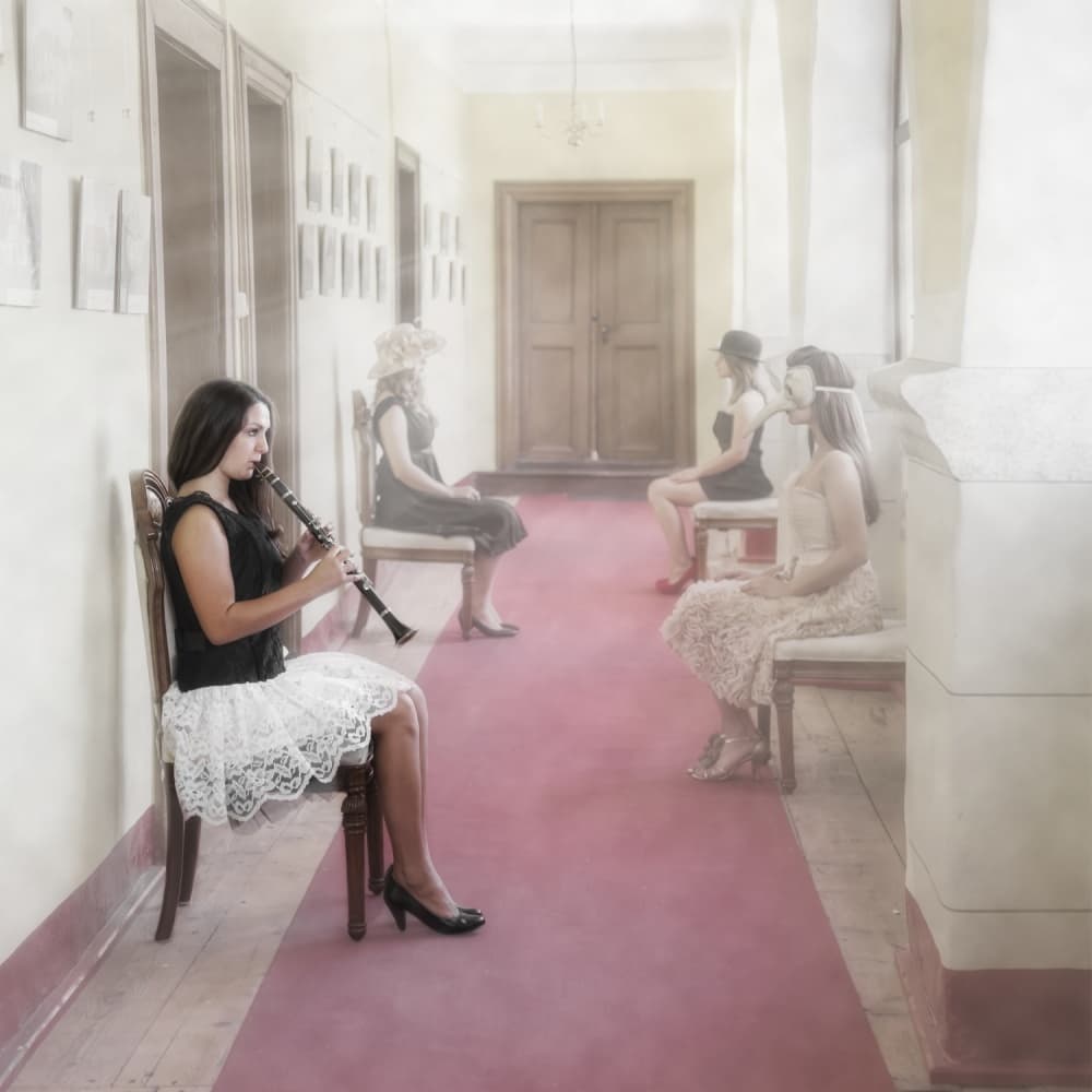Elegant Hallway Performance by Roswitha Schleicher-Schwarz — canvas wall art