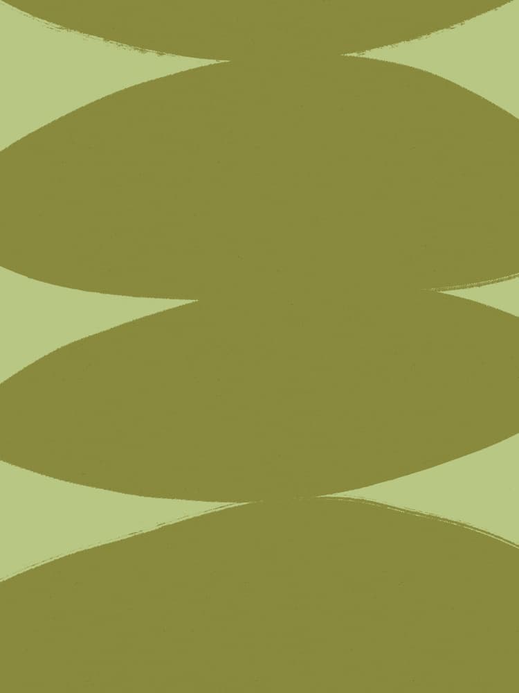 Green Harmony Shapes by Treechild — canvas wall art