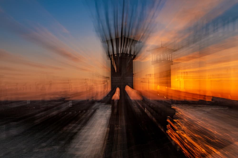 Vibrant Pier Motion by Ahmed Kassem — canvas wall art