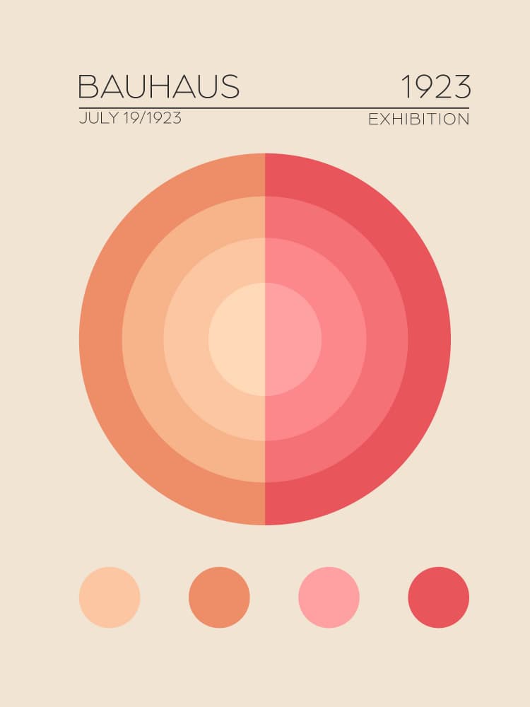 Bauhaus Circles by Emel Tunaboylu — canvas wall art