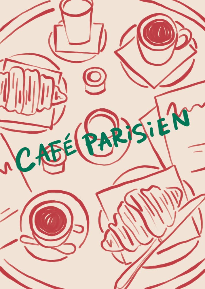 Parisian Cafe Morning by Rio Soléy — canvas wall art