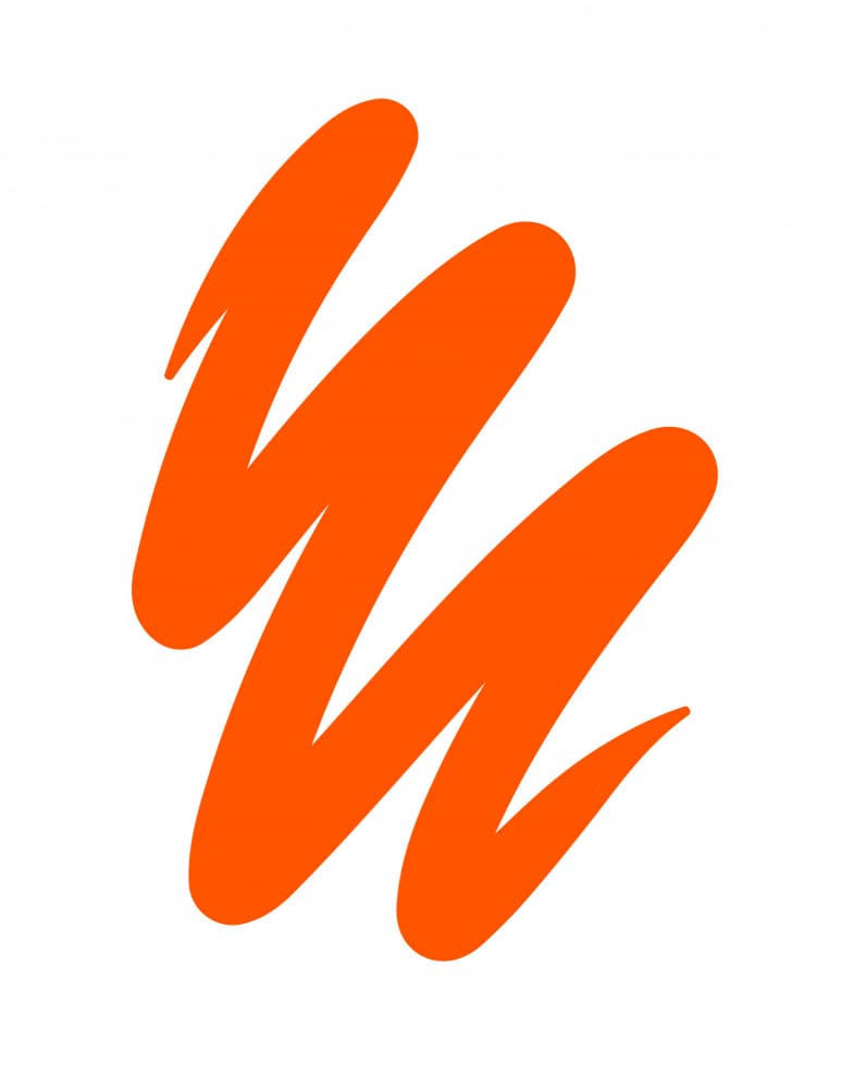 Vibrant Orange Squiggle by Nicholas — canvas wall art