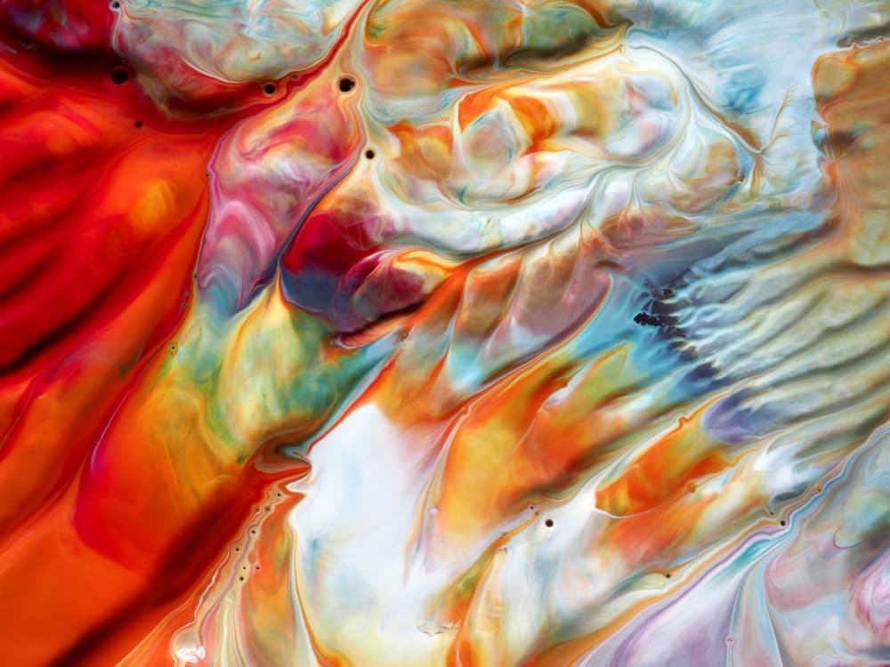 Vibrant Fluid Swirls by Heidi Westum — canvas wall art