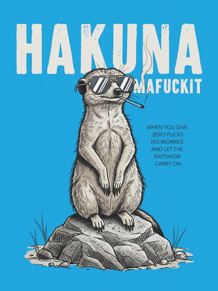 Cool Meerkat Smoking by Andreas Magnusson — canvas wall art