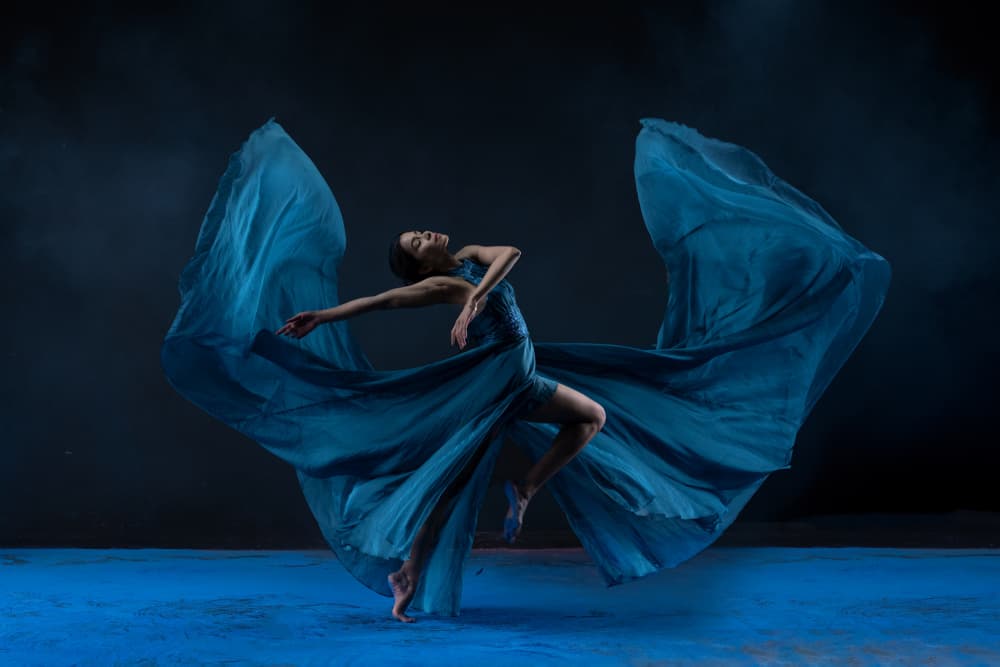 Flowing Blue Dance by Lisdiyanto Suhardjo — canvas wall art