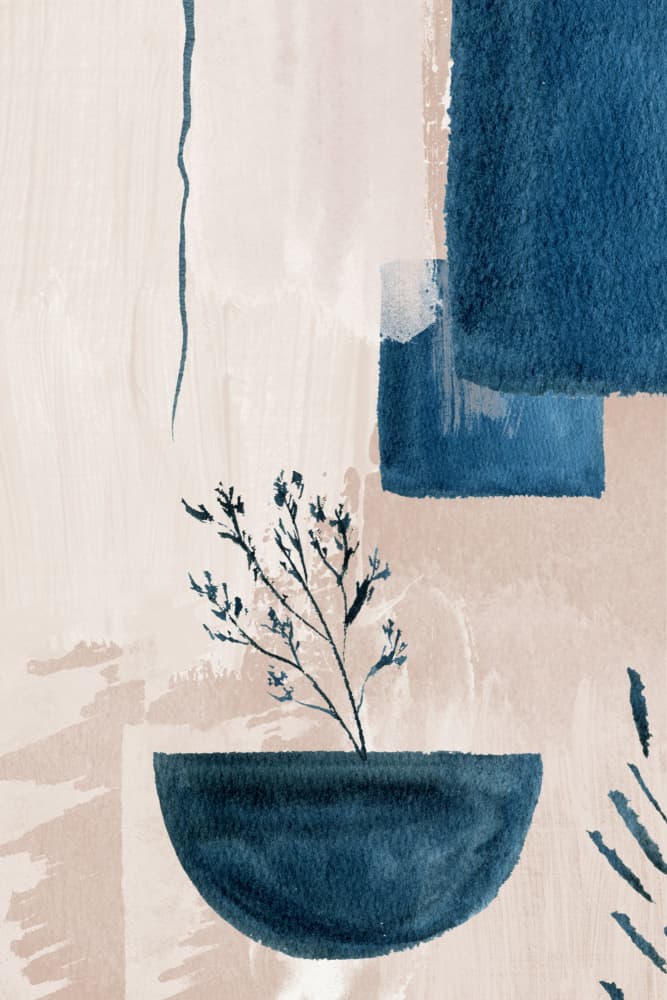 Calm Blues-3 by Sally Ann Moss — canvas wall art